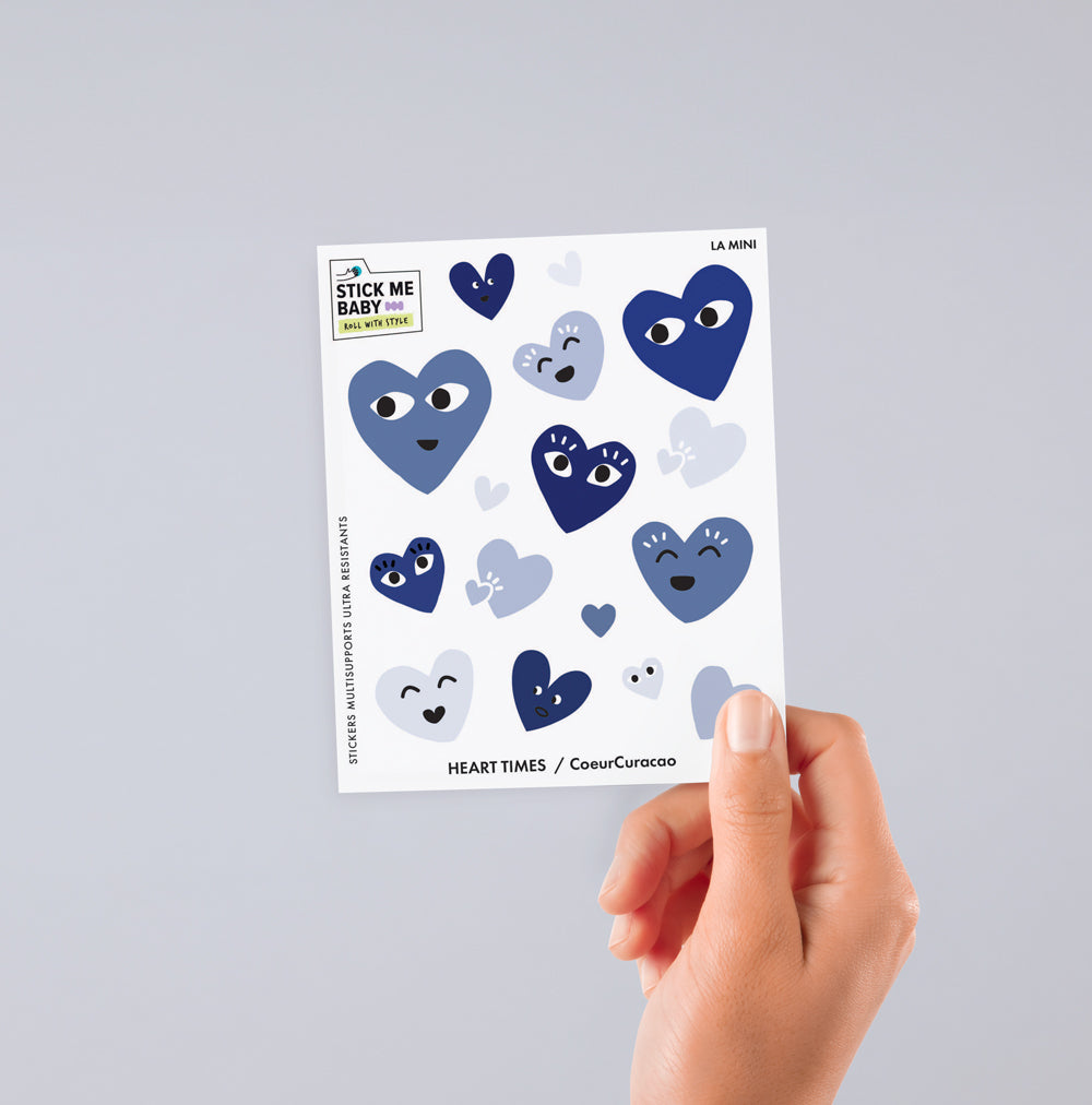 Planche de stickers | Edition limitée| Cœur curaçao